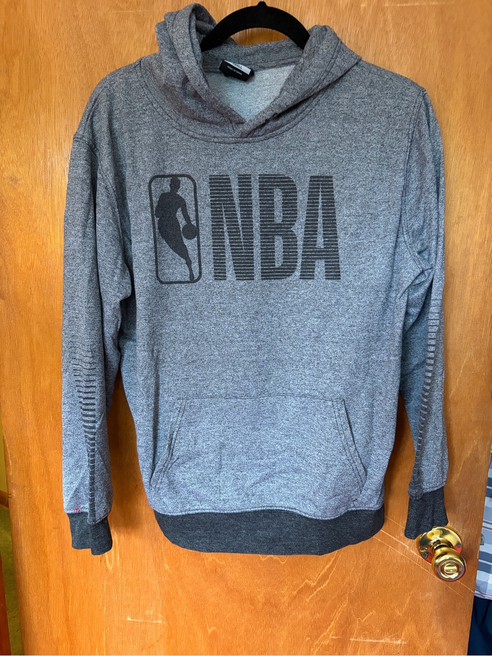 NBA Men's Heather Gray Pullover Hoodie